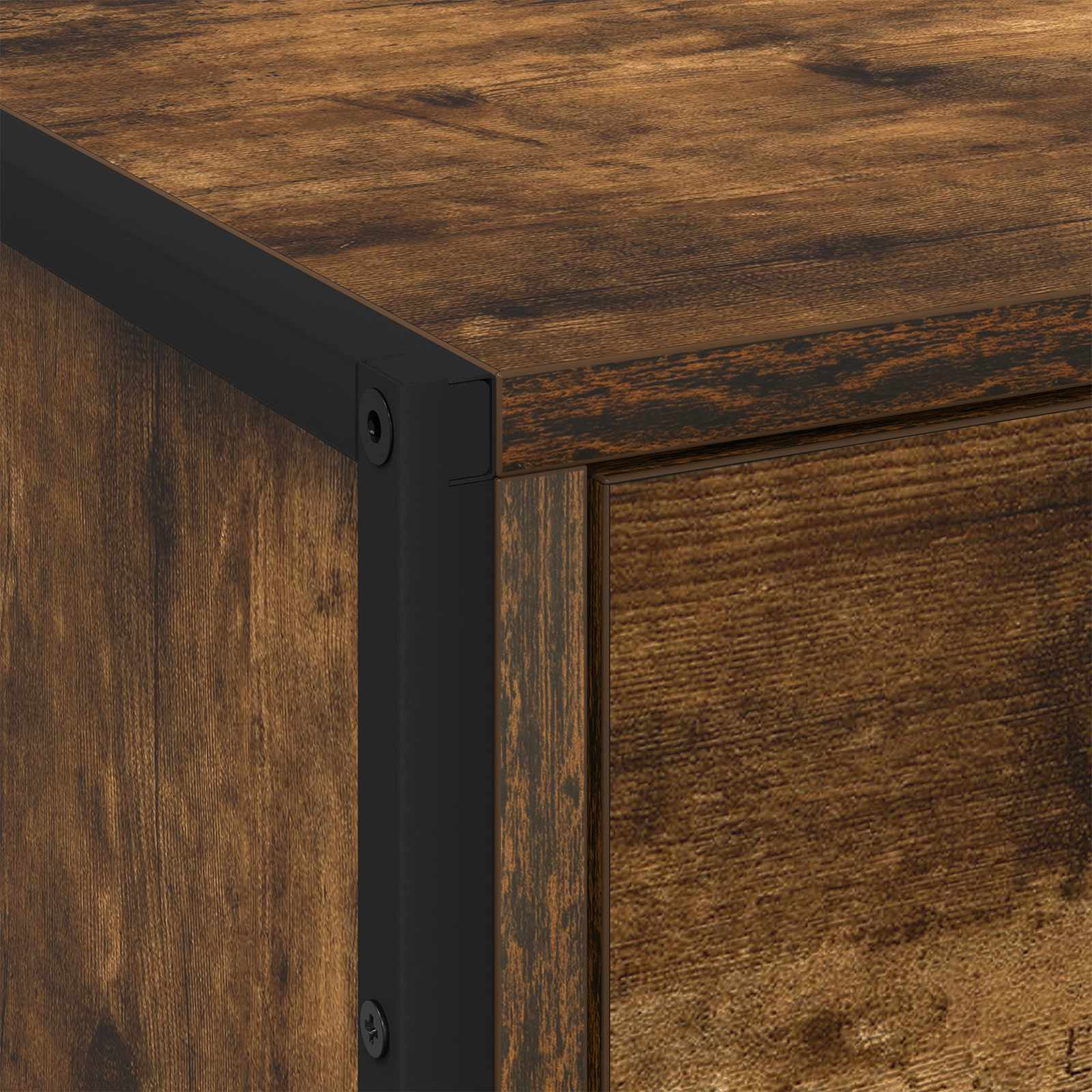 Noptieră Stejar fumuriu 50 x 39.5 x 50 cm Lemn compozit GartenMobel Dekor