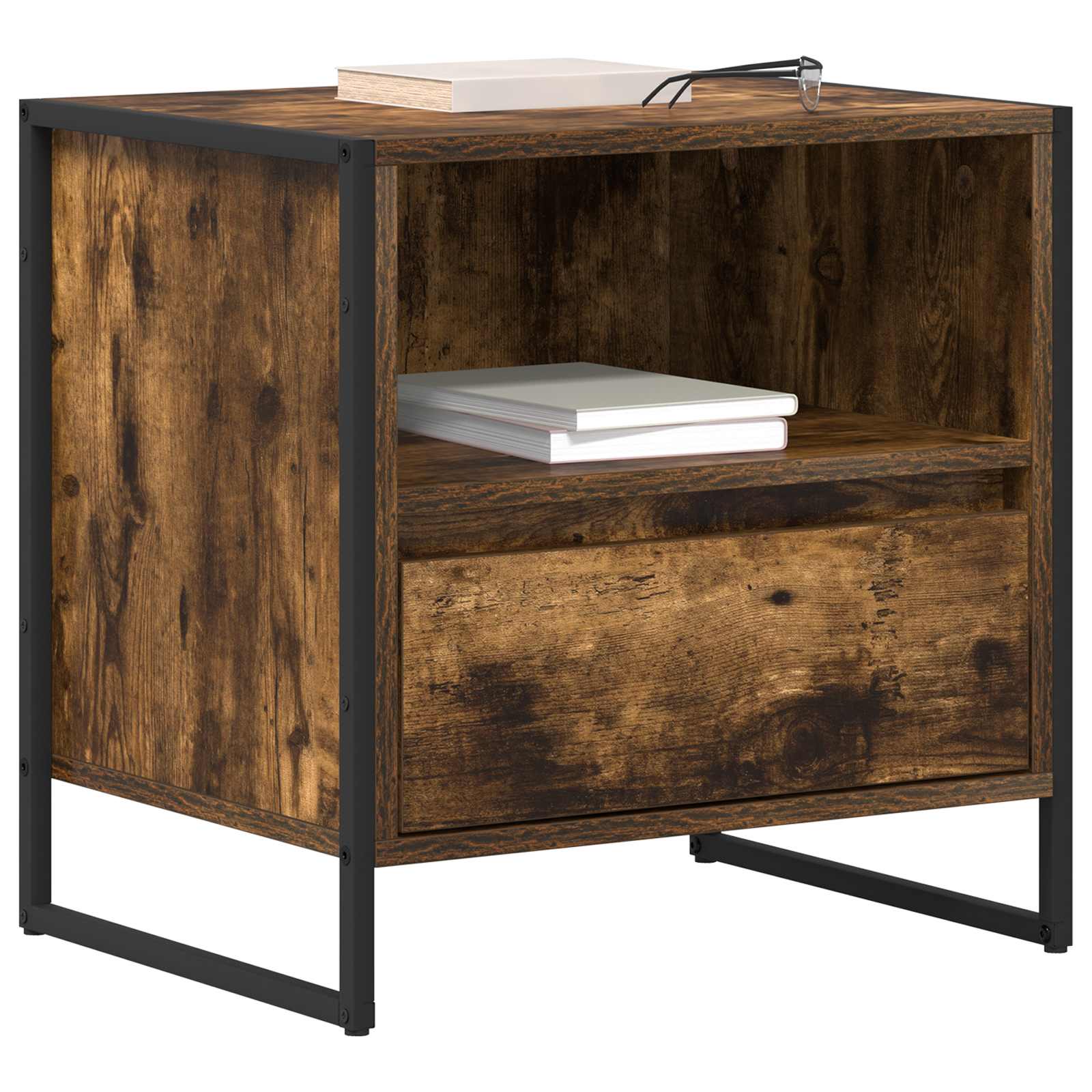 Noptieră Stejar fumuriu 50 x 39,5 x 50 cm Lemn compozit GartenMobel Dekor