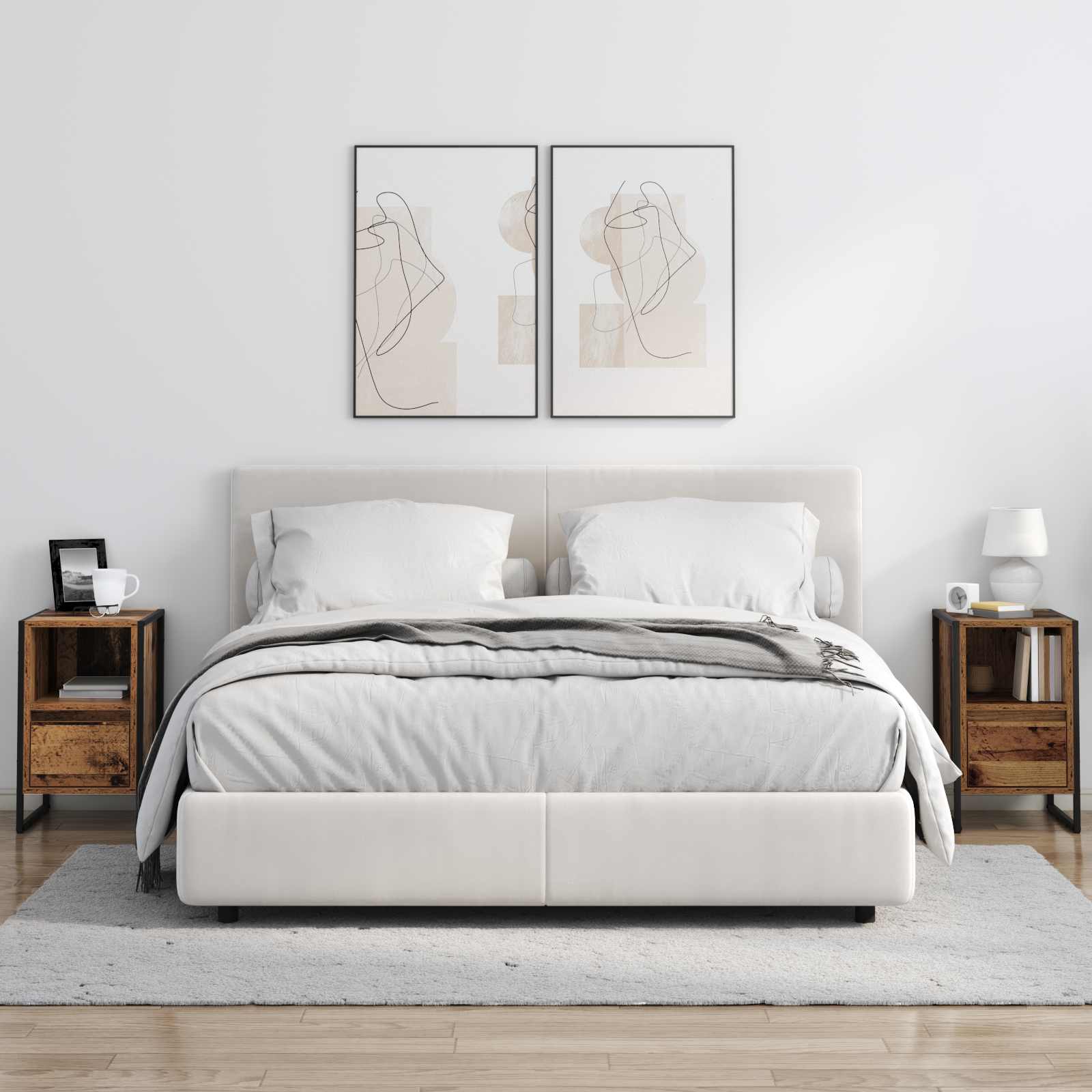 Noptieră cu sertar Lemn Vechi 39,5 x 30 x 50 cm Lemn compozit GartenMobel Dekor