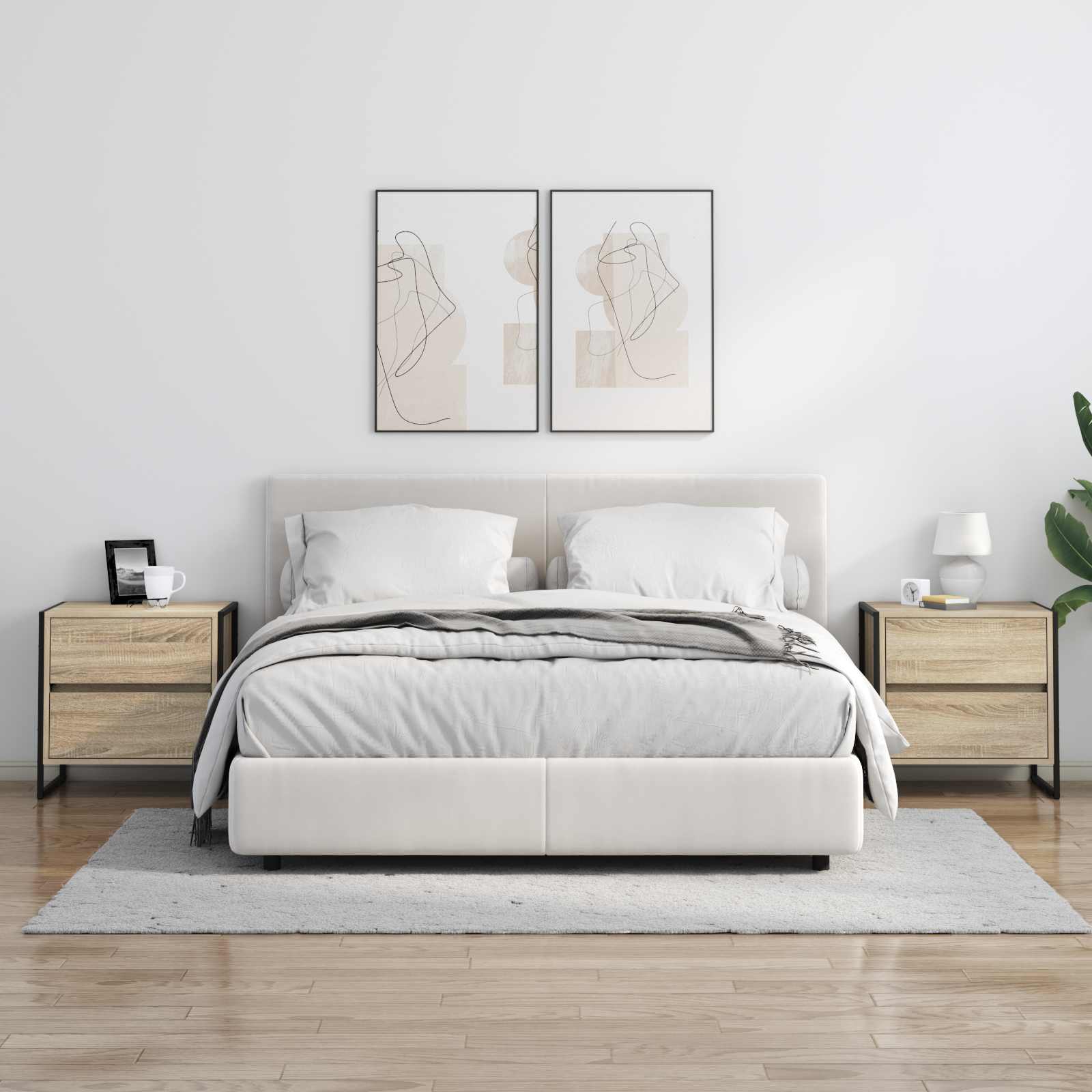 Noptieră cu sertar Sonoma 50 x 39.5 x 50 cm Lemn compozit GartenMobel Dekor