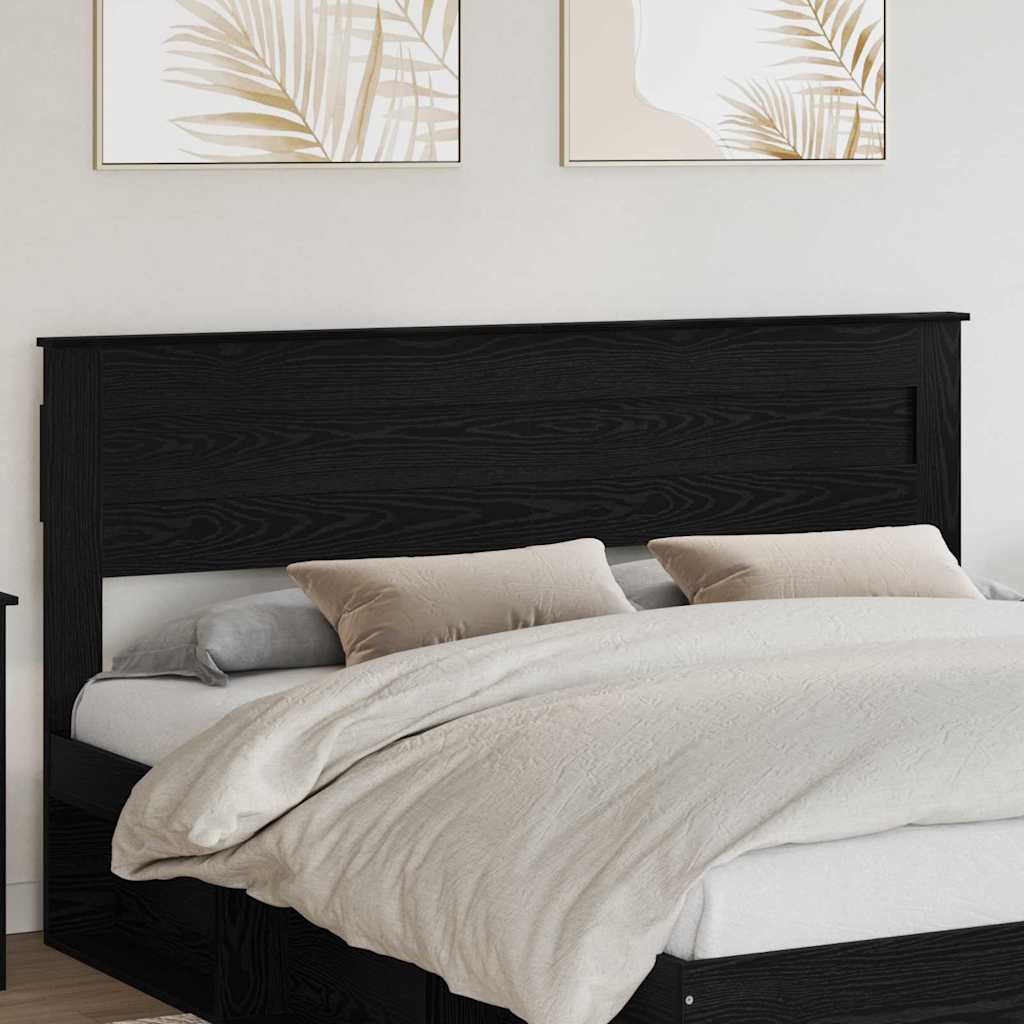 Tăblie cap cu headboard Stejar Negru 200 cm Lemn compozit GartenMobel Dekor
