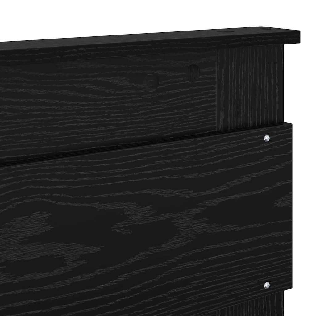 Tăblie cap cu headboard Stejar Negru 200 cm Lemn compozit GartenMobel Dekor