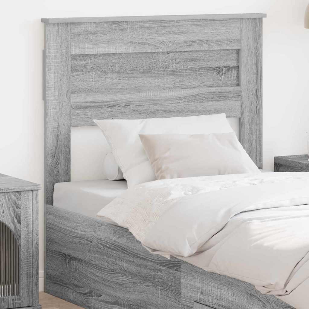 Tăblie cap cu headboard Gri Sonoma 90 cm Lemn compozit GartenMobel Dekor