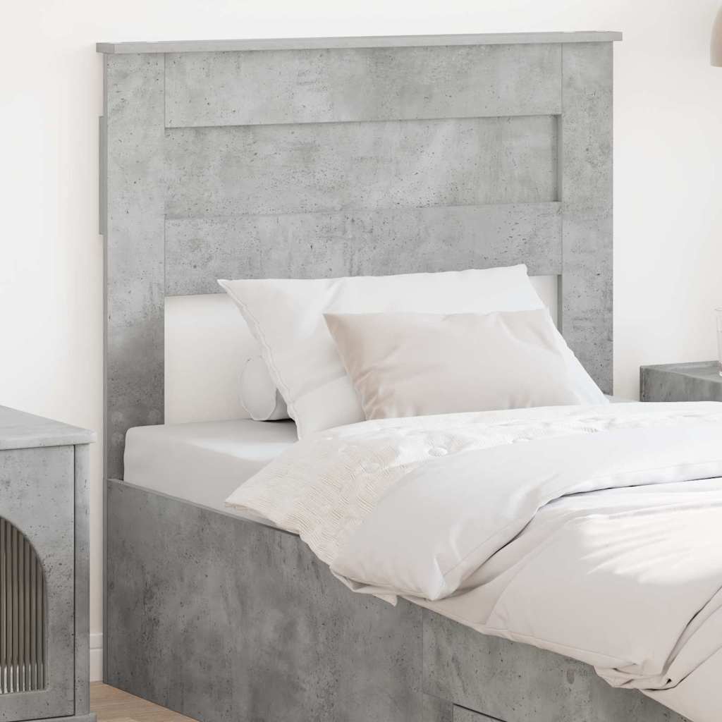 Tăblie cap cu headboard Gri din beton 90 cm Lemn compozit GartenMobel Dekor