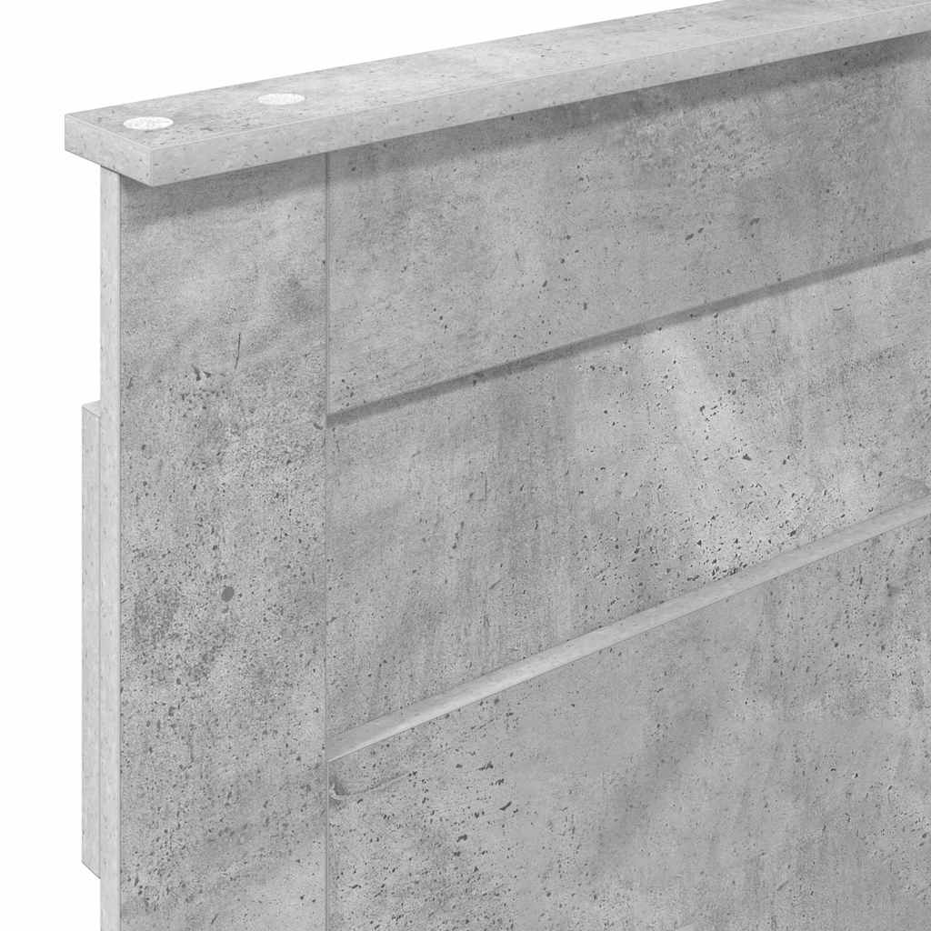 Tăblie cap cu headboard Gri din beton 90 cm Lemn compozit GartenMobel Dekor