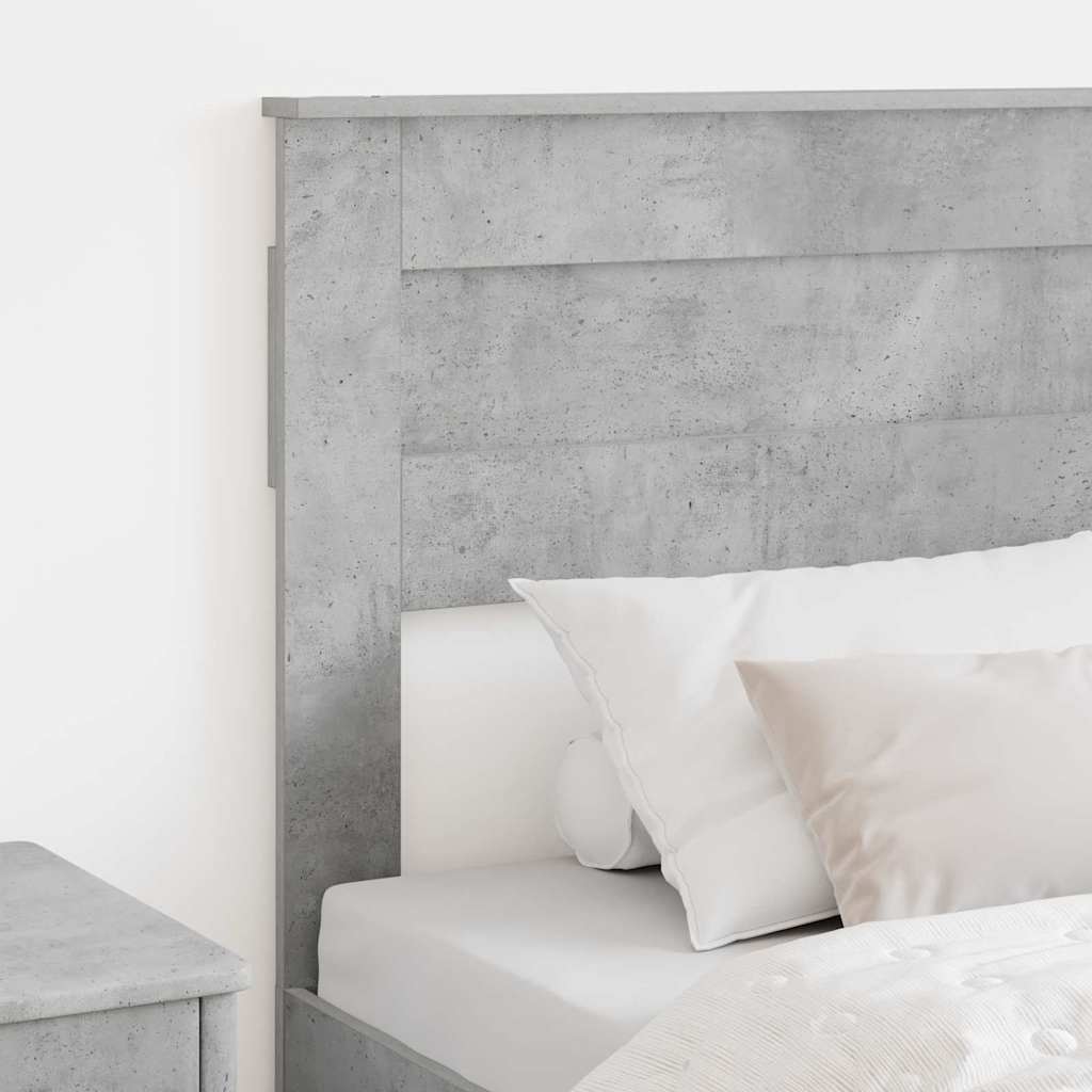 Tăblie cap cu headboard Gri din beton 90 cm Lemn compozit GartenMobel Dekor