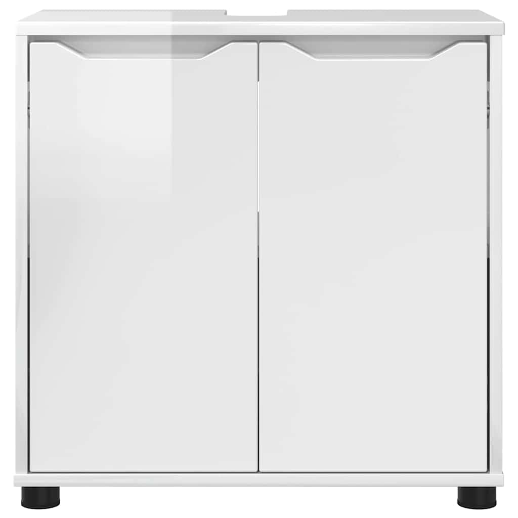 Cabinet pentru chiuvetă de baie Alb lucios 60 x 30 x 60 cm GartenMobel Dekor