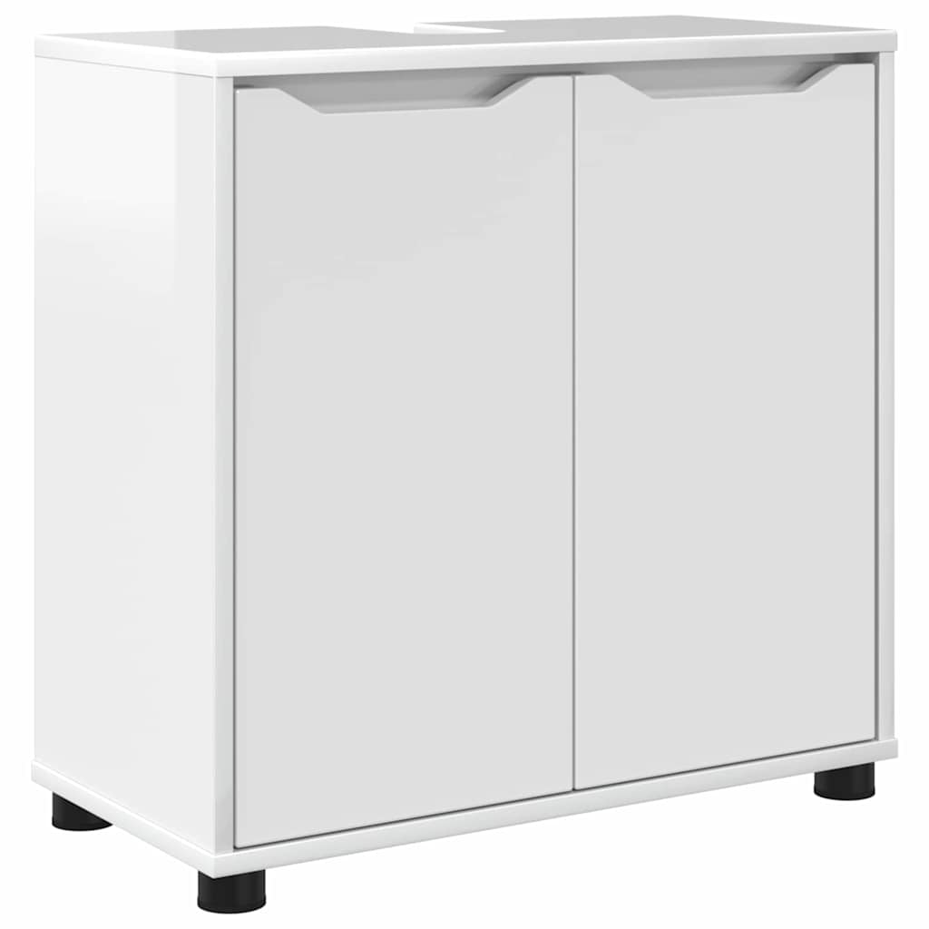 Cabinet pentru chiuvetă de baie Alb lucios 60 x 30 x 60 cm GartenMobel Dekor