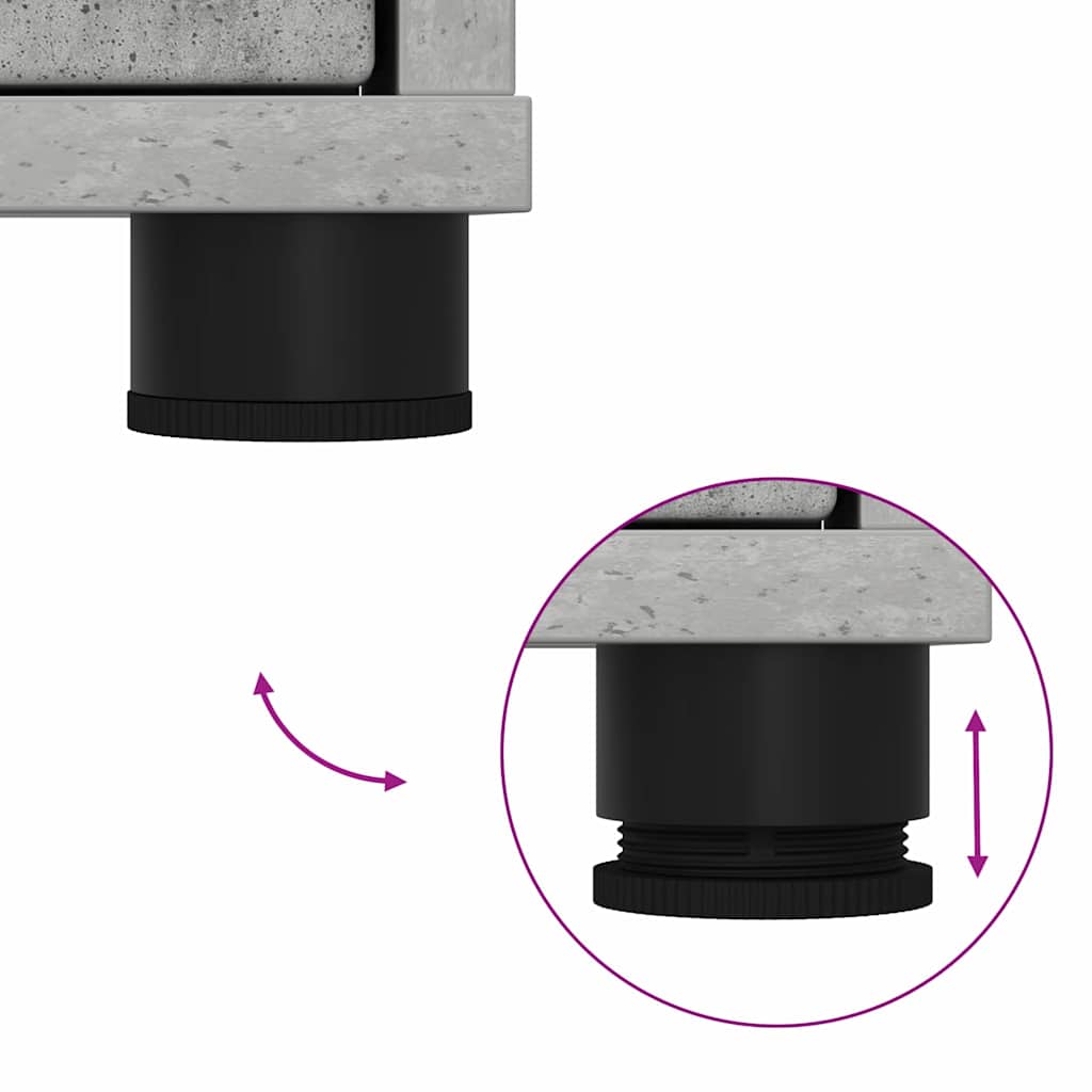 Cabinet pentru chiuvetă de baie Gri din beton 60 x 30 x 60 cm GartenMobel Dekor