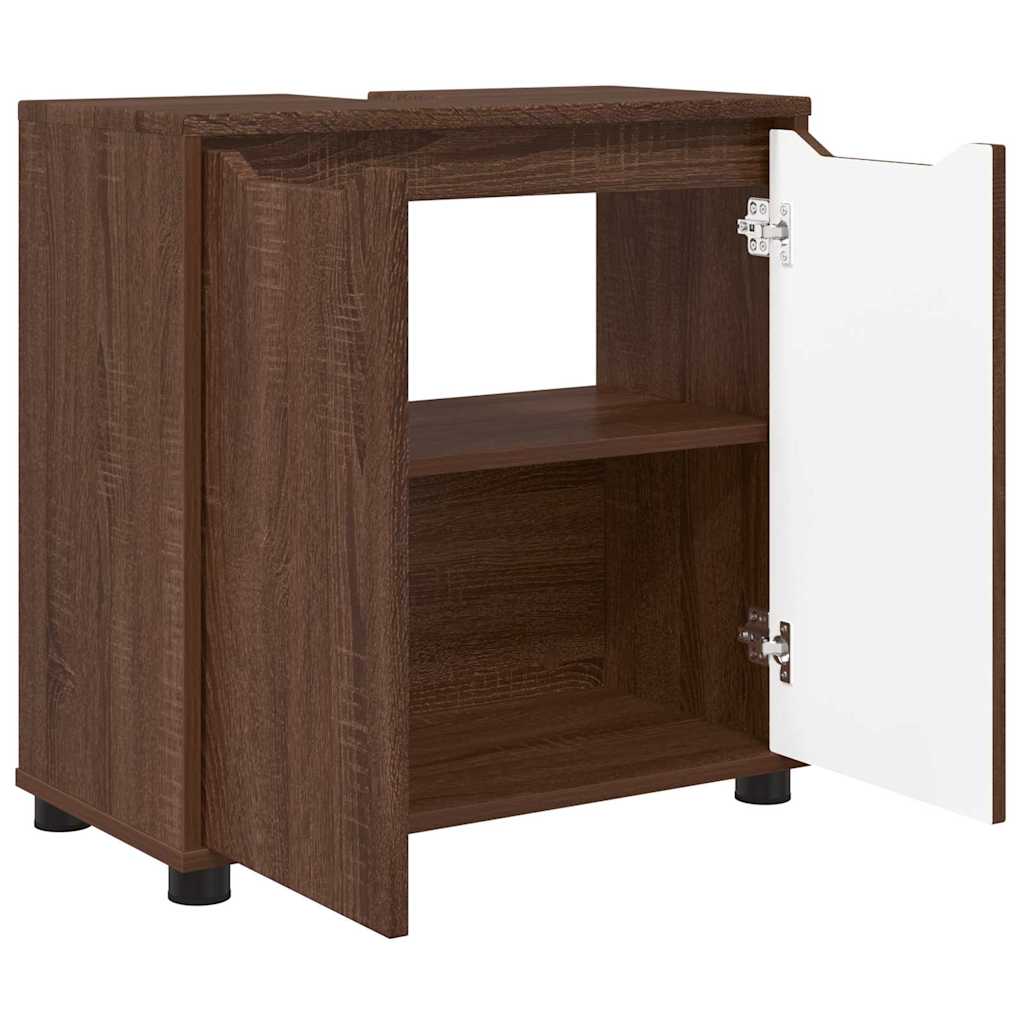 Cabinet pentru chiuvetă de baie Stejar închis 60 x 30 x 60 cm GartenMobel Dekor