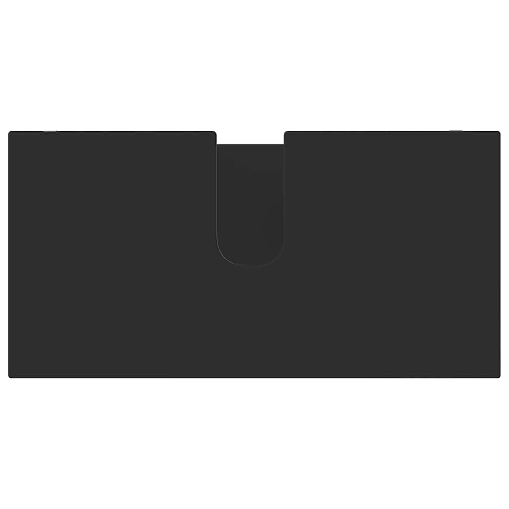 Cabinet pentru chiuvetă de baie cu raft Negru 60 x 30 x 60 cm GartenMobel Dekor