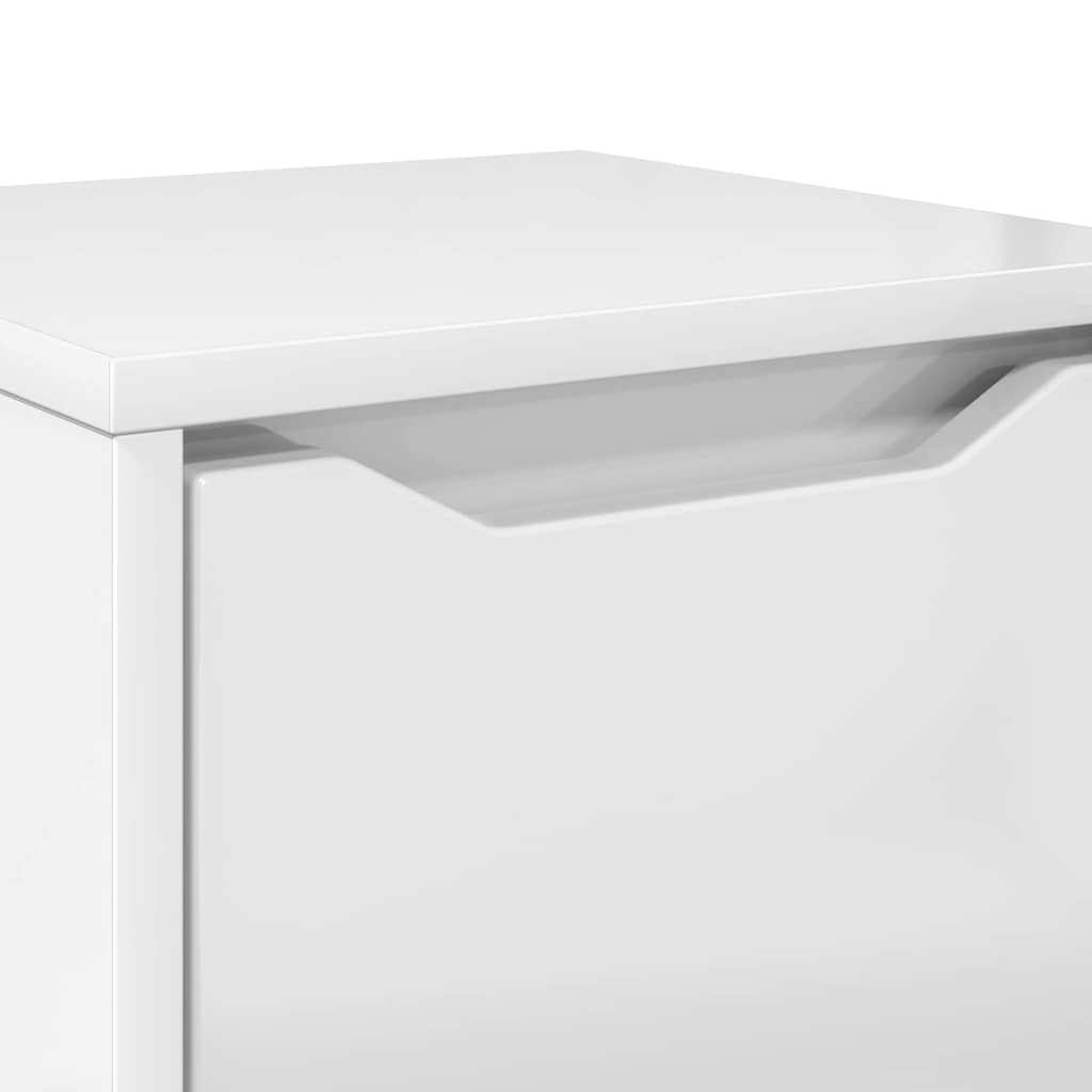 Dulap de Baie Alb lucios 30,5 x 30 x 101 cm Lemn compozit GartenMobel Dekor