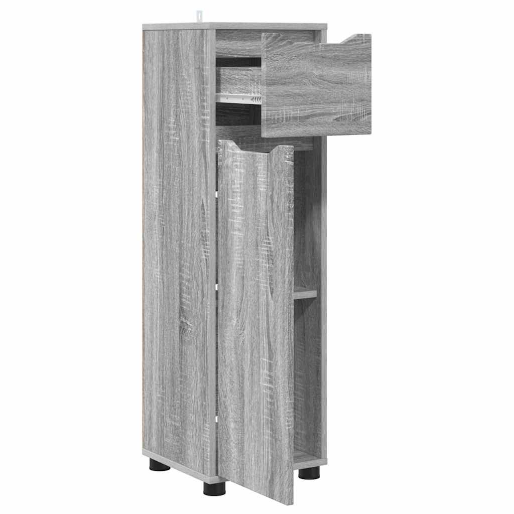 Dulap de Baie Gri Sonoma 30,5 x 30 x 101 cm Lemn compozit GartenMobel Dekor