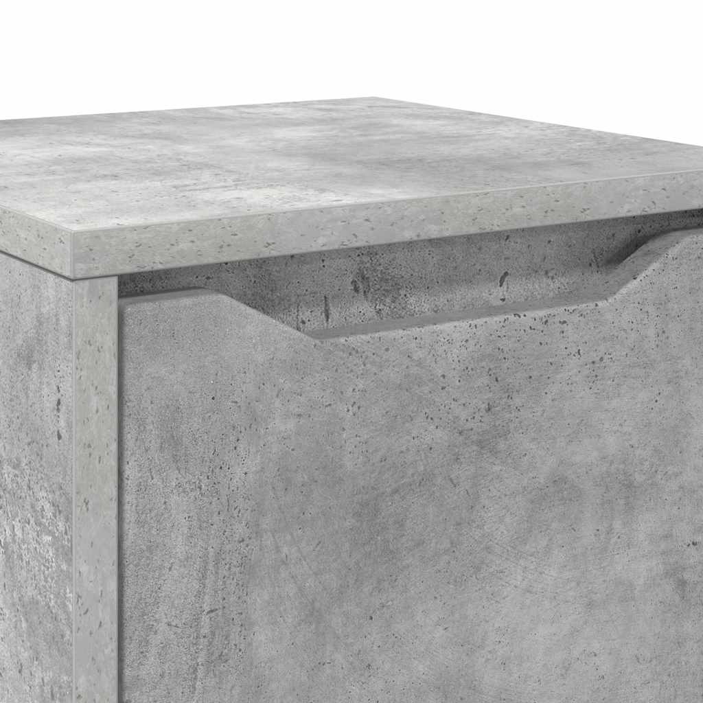 Dulap de Baie Gri din beton 30,5 x 30 x 101 cm Lemn compozit GartenMobel Dekor
