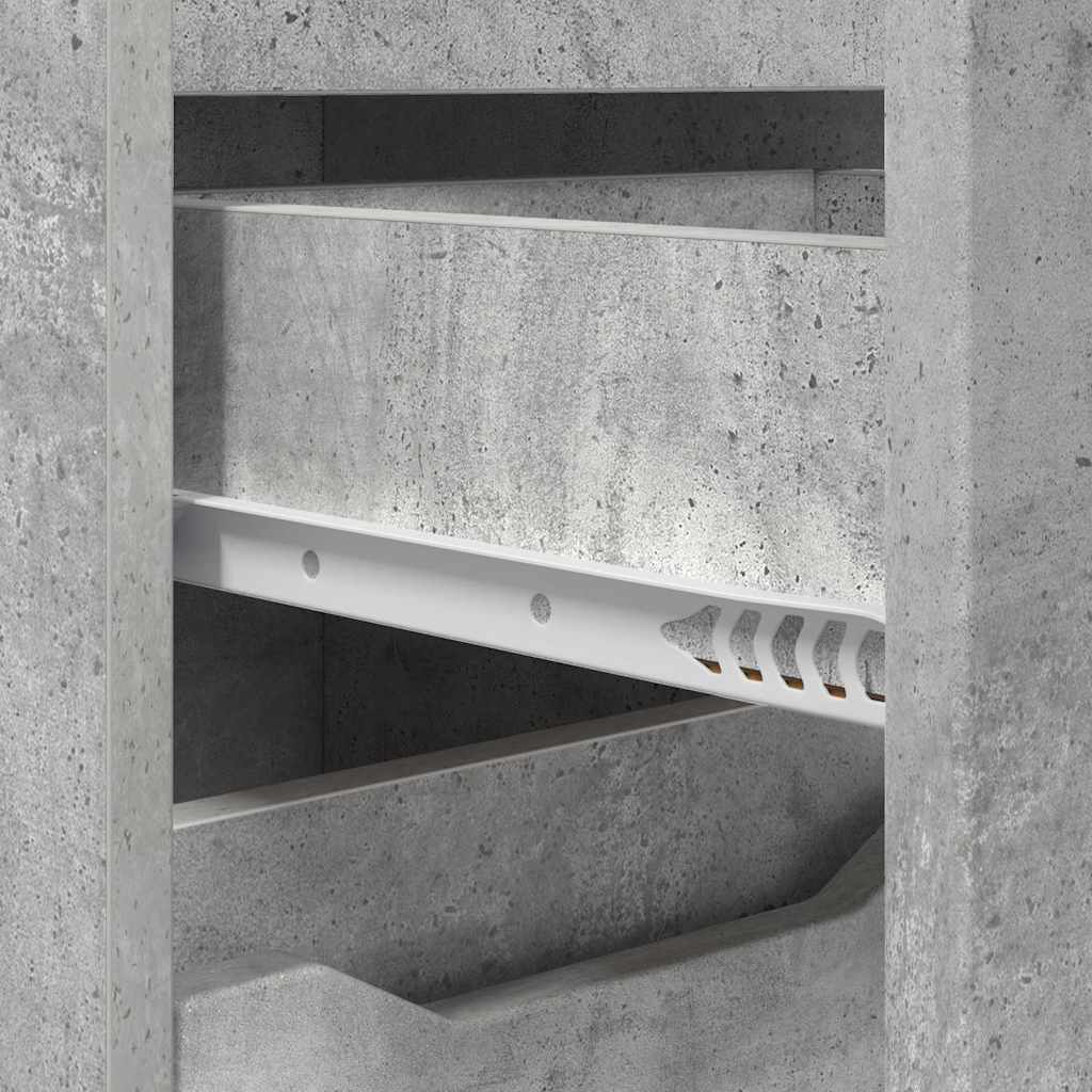 Dulap de Baie Gri din beton 30,5 x 30 x 101 cm Lemn compozit GartenMobel Dekor