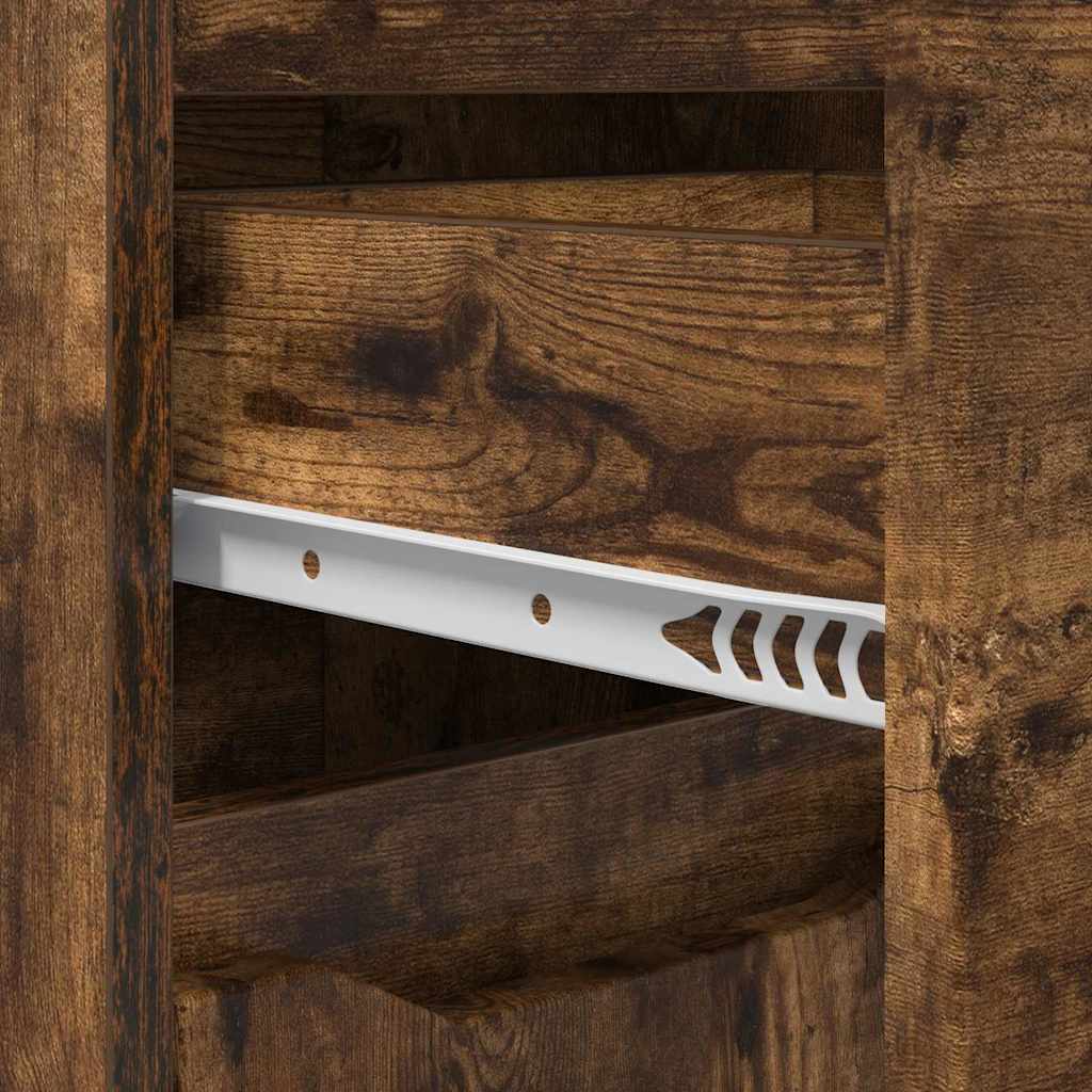 Dulap de Baie Stejar fumuriu 30,5 x 30 x 101 cm Lemn compozit GartenMobel Dekor