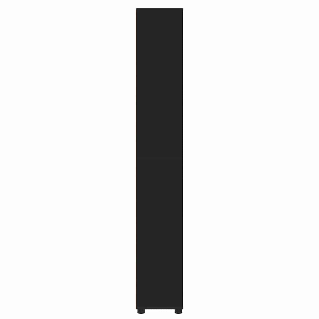 Dulap de Baie cu raft Negru 30,5 x 30 x 195 cm Lemn compozit GartenMobel Dekor