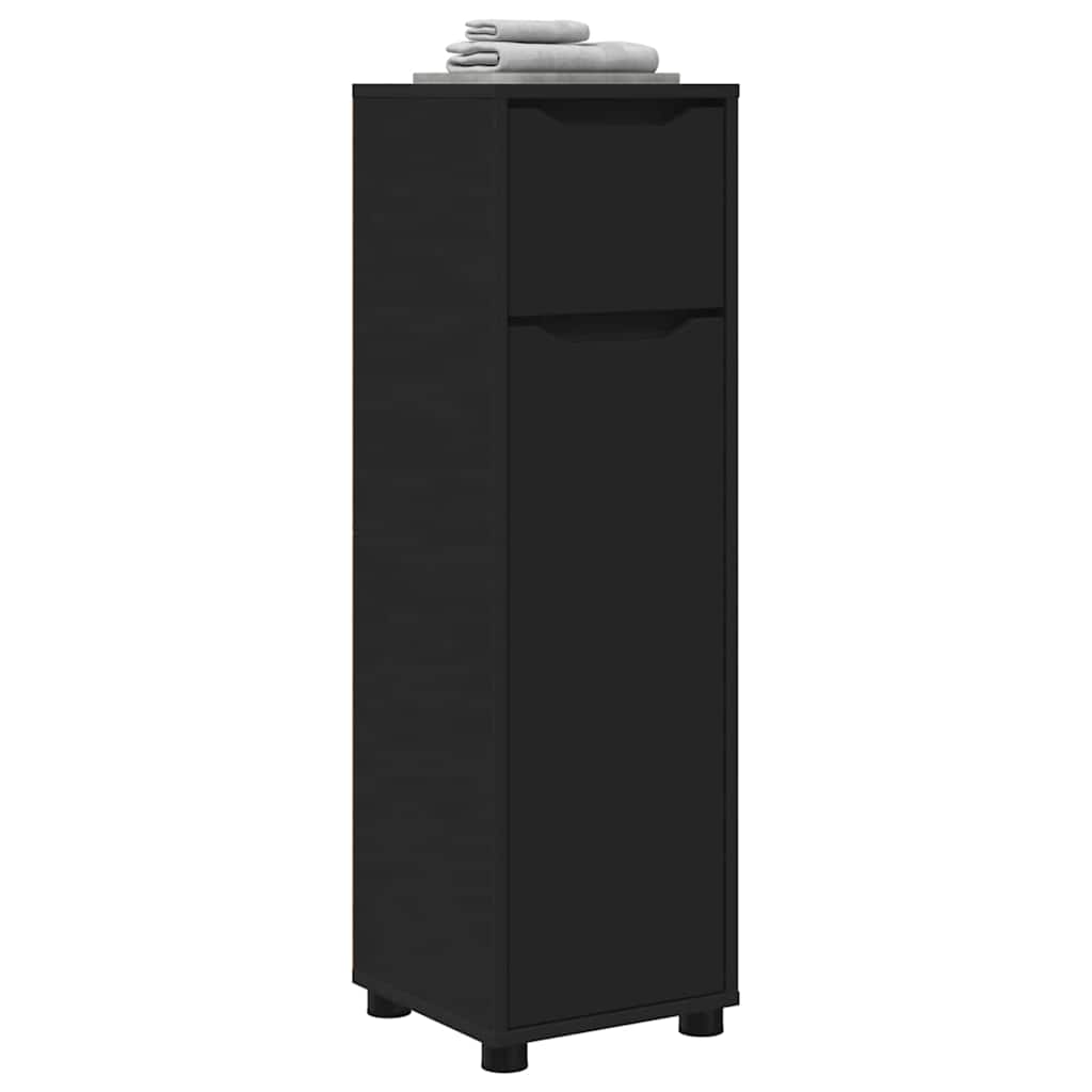 Dulap de Baie cu sertar Negru 30,5 x 30 x 101 cm Lemn compozit GartenMobel Dekor