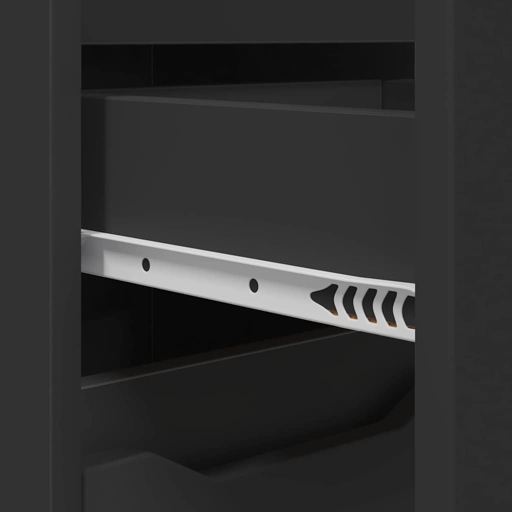 Dulap de Baie cu sertar Negru 30,5 x 30 x 101 cm Lemn compozit GartenMobel Dekor