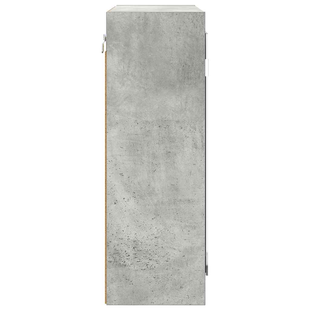 Dulap cu oglindă pentru baie Gri din beton 60 x 20 x 60 cm GartenMobel Dekor