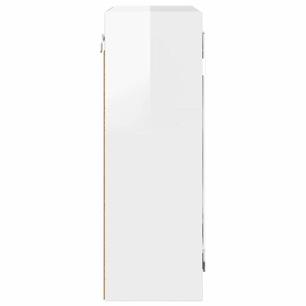 Dulap cu oglindă pentru baie cu raft Alb lucios 60 x 20 x 60 cm GartenMobel Dekor