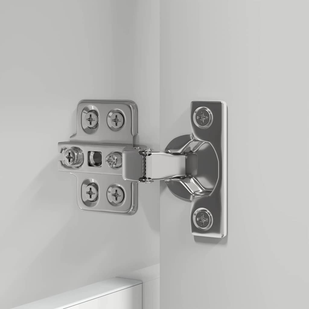 Dulap cu oglindă pentru baie cu raft Alb lucios 60 x 20 x 60 cm GartenMobel Dekor