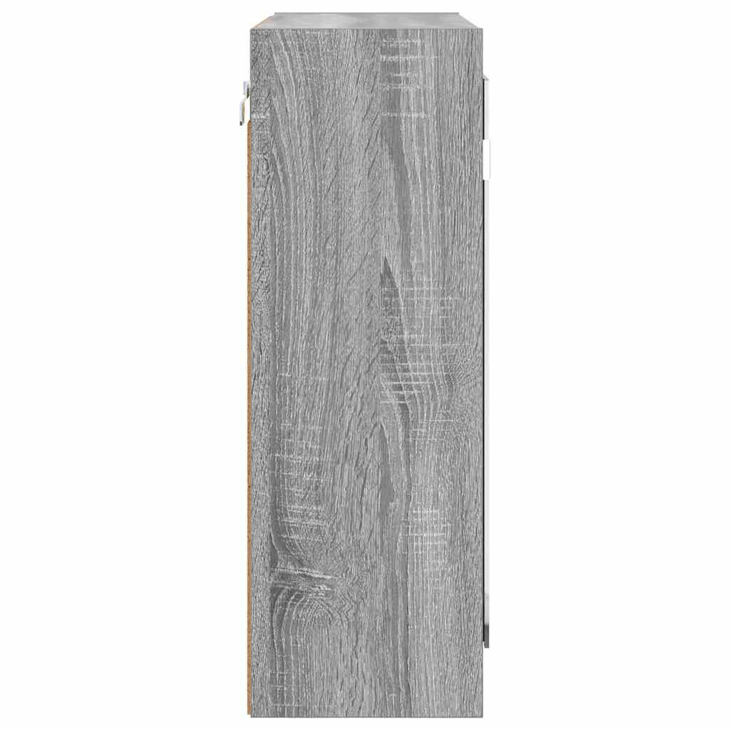 Dulap cu oglindă pentru baie cu raft Gri Sonoma 60 x 20 x 60 cm GartenMobel Dekor