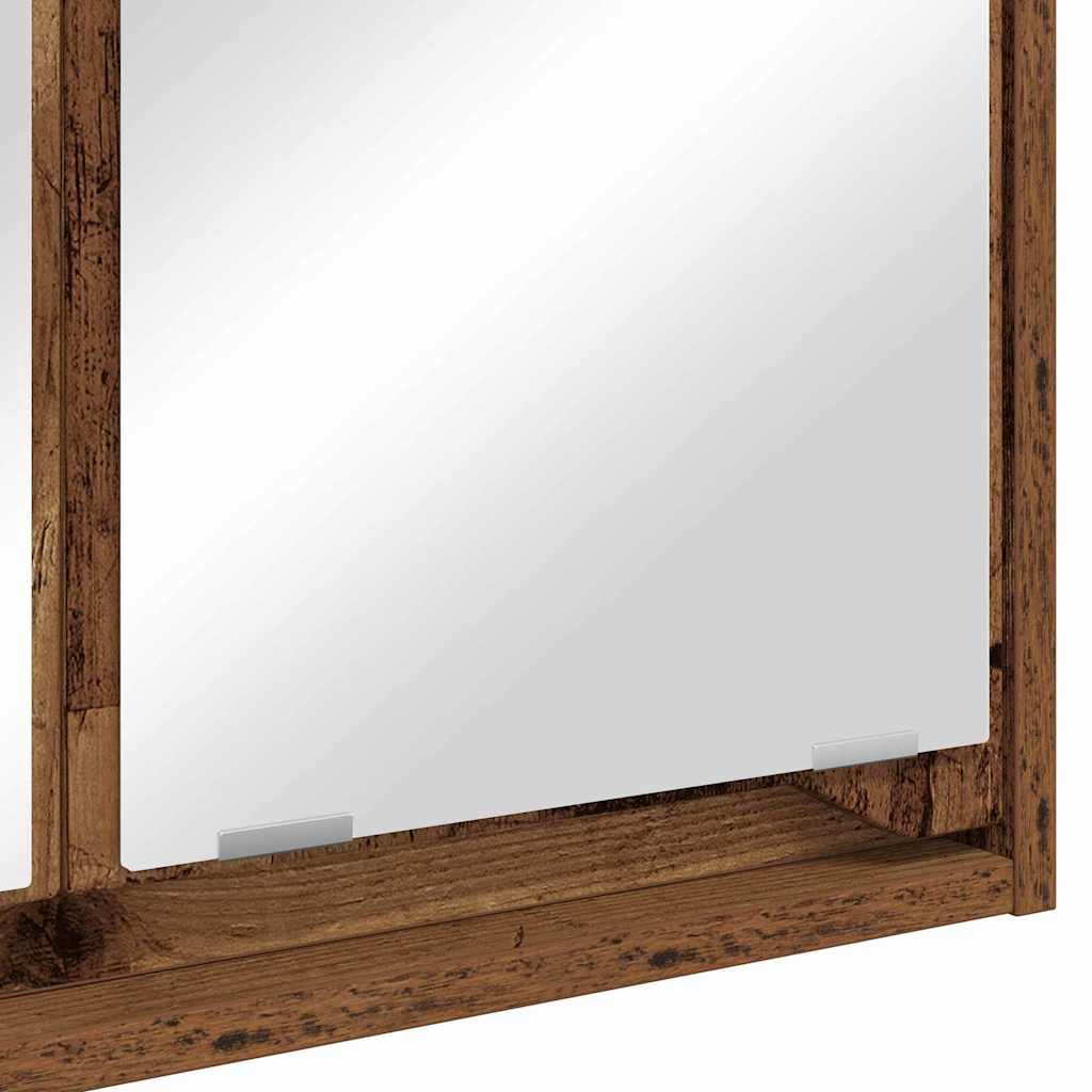 Dulap cu oglindă pentru baie cu raft Lemn Vechi 60 x 20 x 60 cm GartenMobel Dekor