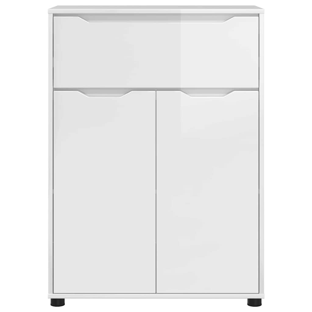 Dulap de Baie Alb lucios 72,5 x 36,5 x 100 cm Lemn compozit GartenMobel Dekor