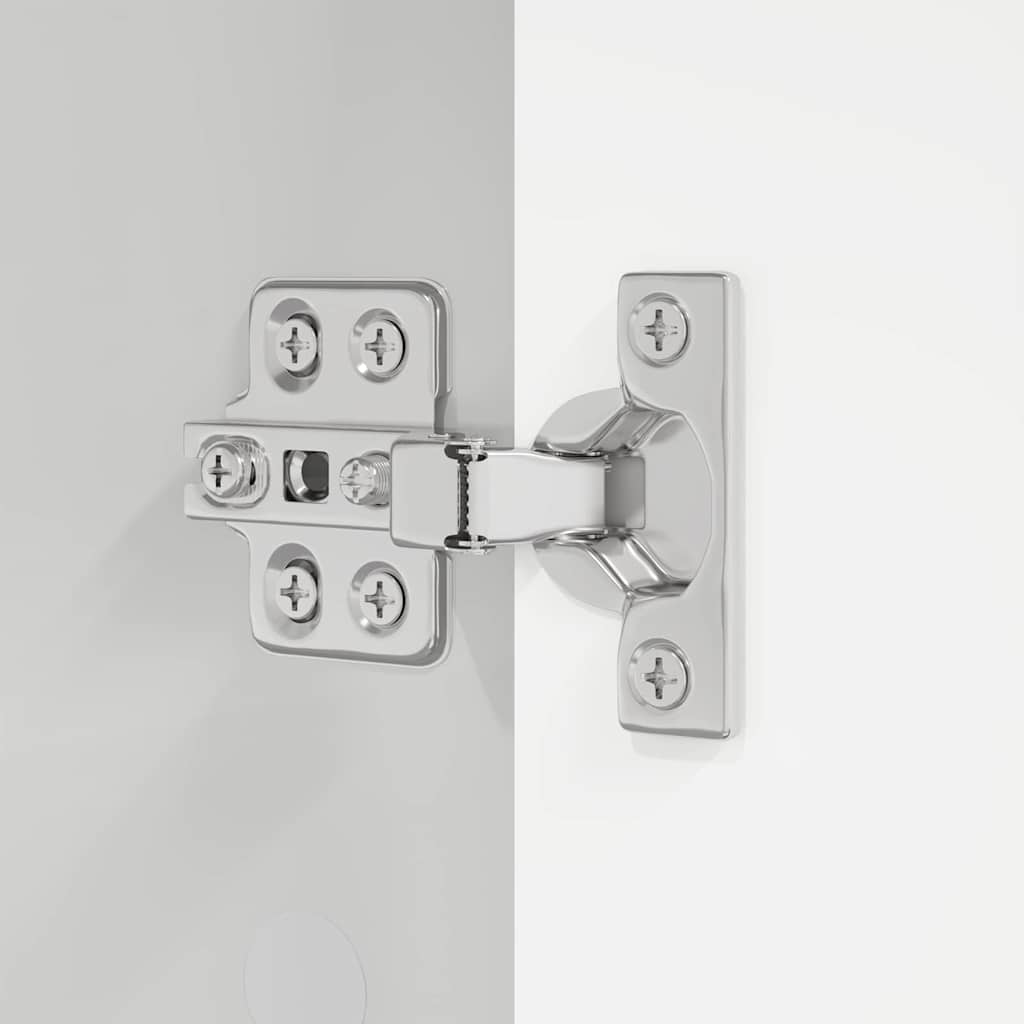 Dulap de Baie Alb lucios 72,5 x 36,5 x 100 cm Lemn compozit GartenMobel Dekor