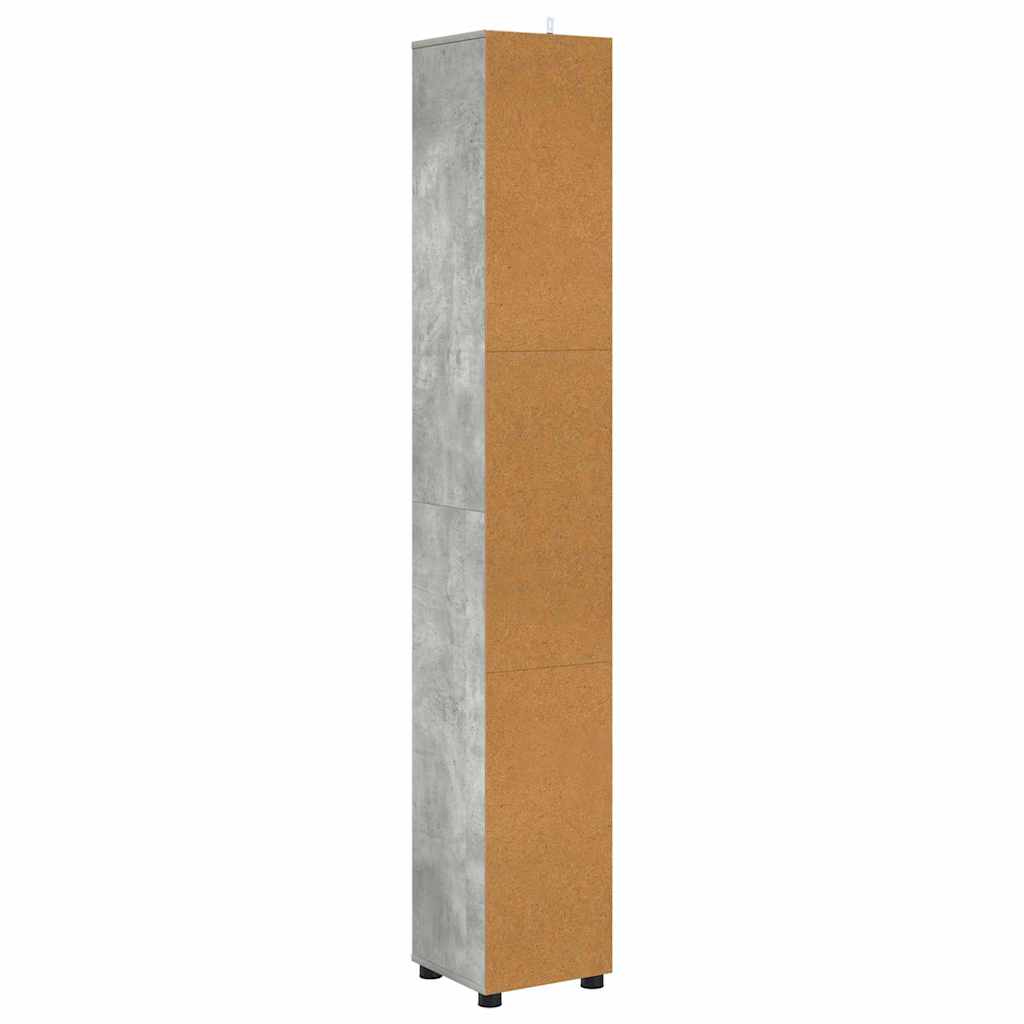 Dulap de Baie Gri din beton 30,5 x 30 x 195 cm Lemn compozit GartenMobel Dekor