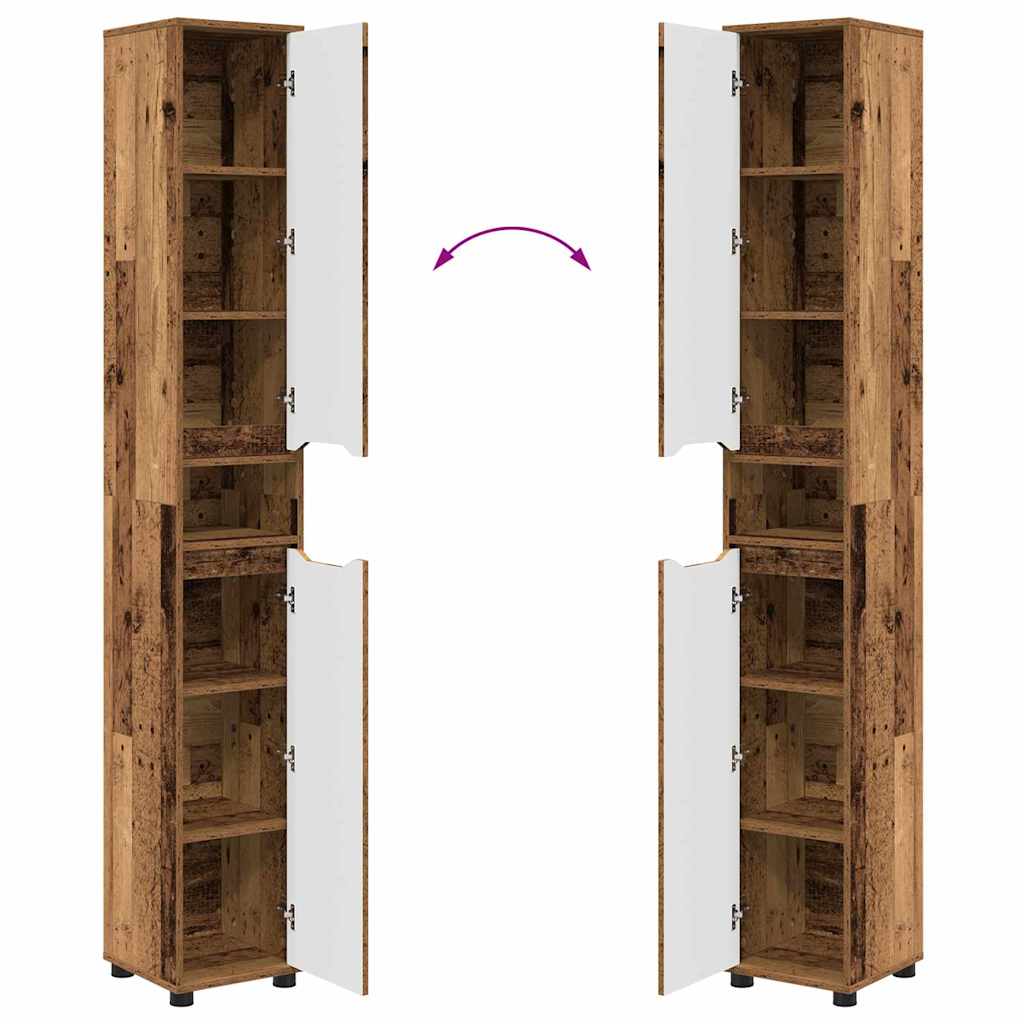 Dulap de Baie Lemn Vechi 30,5 x 30 x 195 cm Lemn compozit GartenMobel Dekor