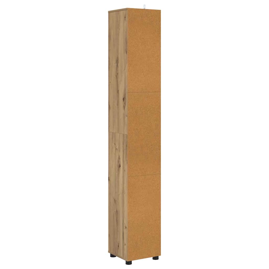 Dulap de Baie Stejar Artizanal 30,5 x 30 x 195 cm Lemn compozit GartenMobel Dekor