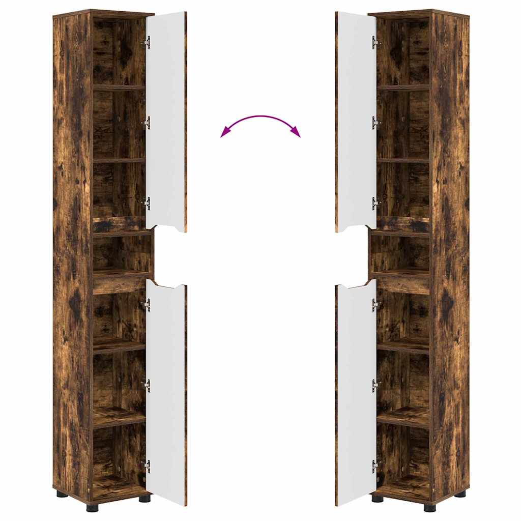 Dulap de Baie Stejar fumuriu 30,5 x 30 x 195 cm Lemn compozit GartenMobel Dekor