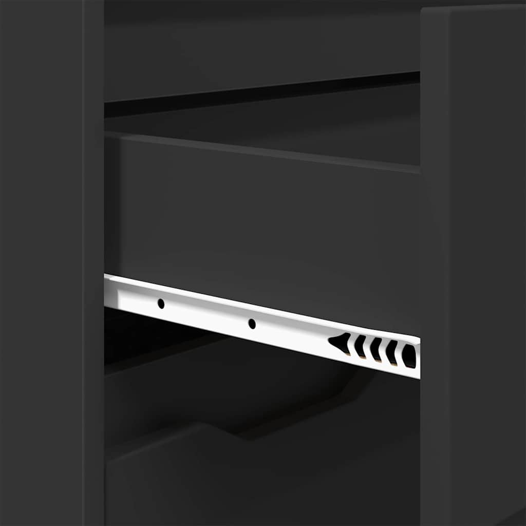 Dulap de Baie cu raft Negru 72,5 x 36,5 x 100 cm Lemn compozit GartenMobel Dekor