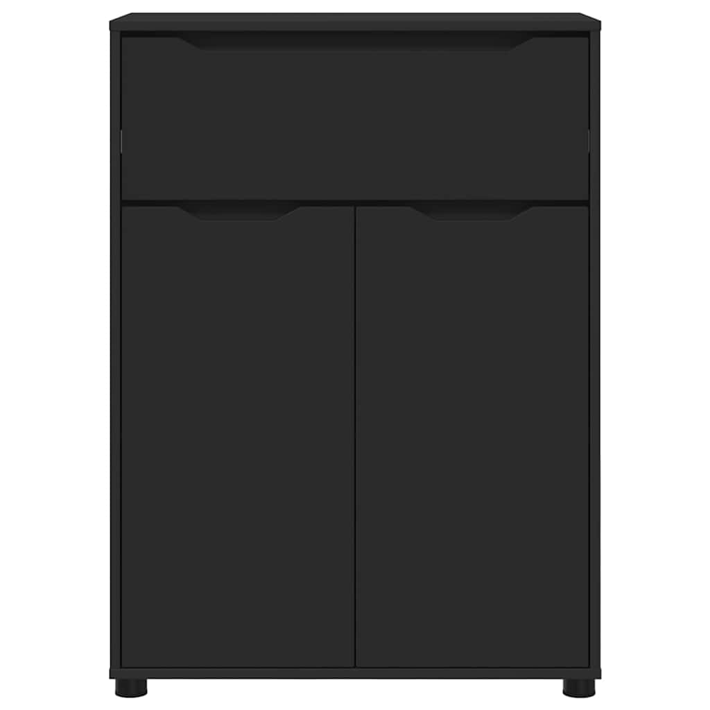 Dulap de Baie cu raft Negru 72,5 x 36,5 x 100 cm Lemn compozit GartenMobel Dekor