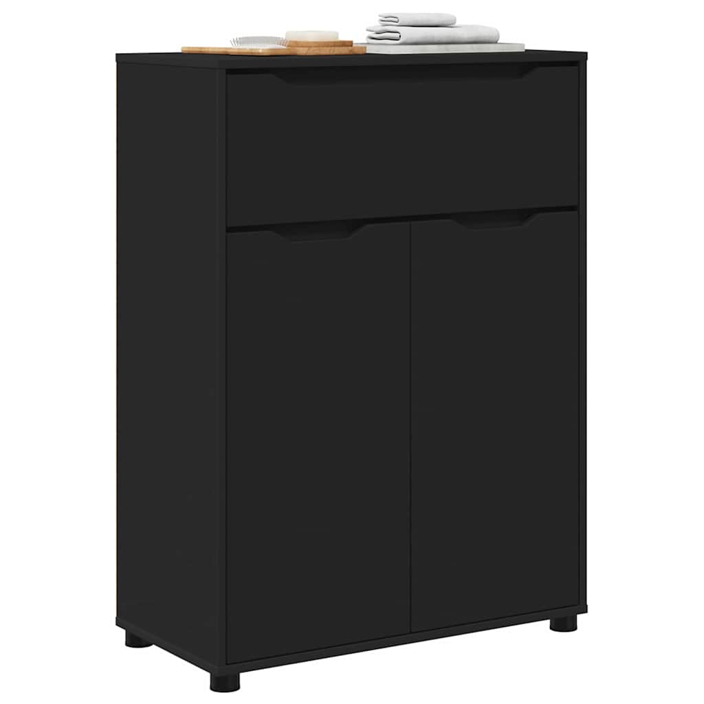 Dulap de Baie cu raft Negru 72,5 x 36,5 x 100 cm Lemn compozit GartenMobel Dekor