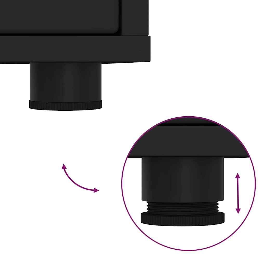 Mese de noptieră 2 pcs Negru 30,5 x 30 x 43 cm Lemn compozit GartenMobel Dekor