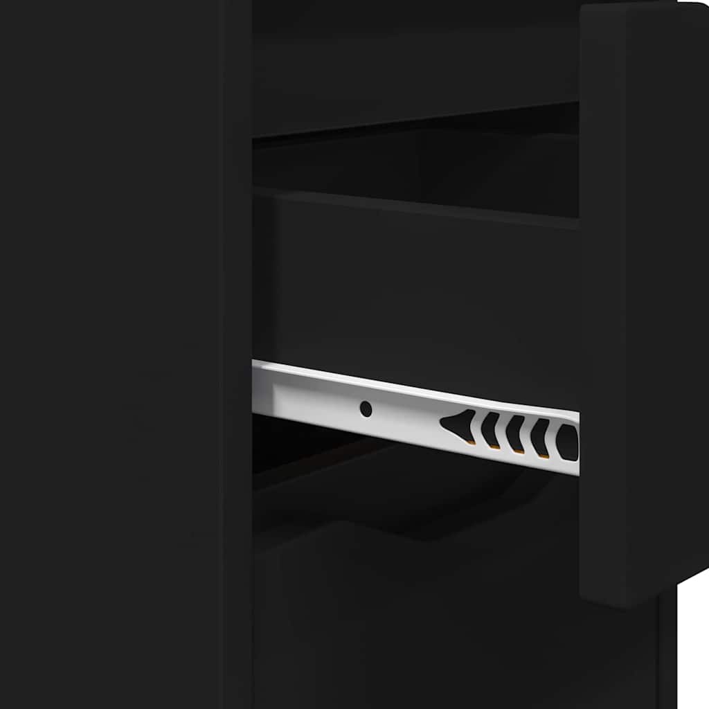 Mese de noptieră 2 pcs Negru 30,5 x 30 x 43 cm Lemn compozit GartenMobel Dekor