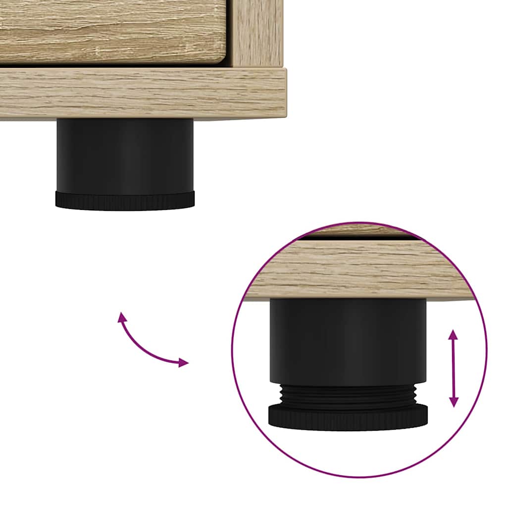 Mese de noptieră 2 pcs Stejar Sonoma 30,5 x 30 x 43 cm GartenMobel Dekor