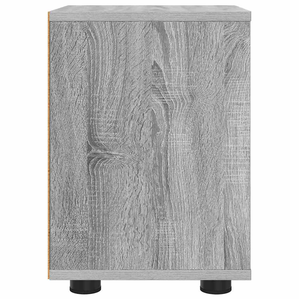 Mese de noptieră cu sertar 2 pcs Gri Sonoma 30,5 x 30 x 43 cm GartenMobel Dekor