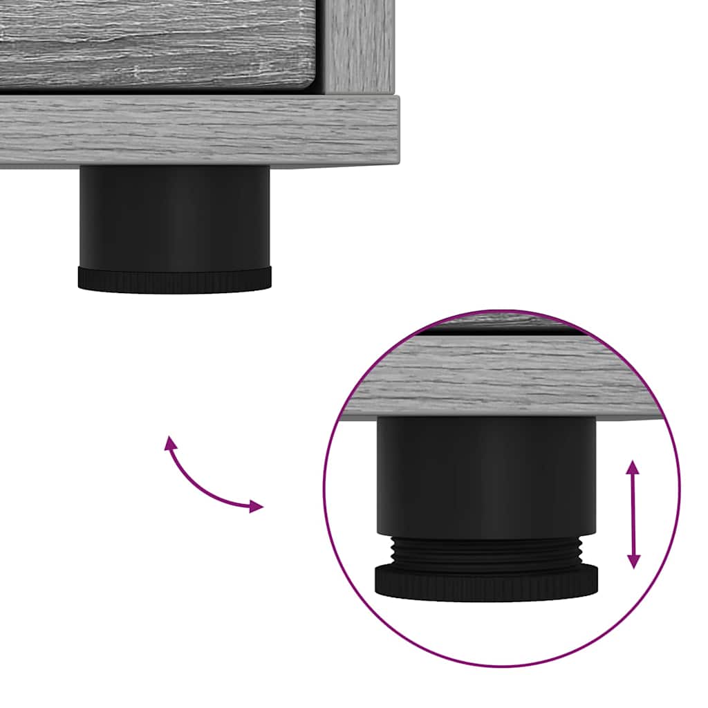 Mese de noptieră cu sertar 2 pcs Gri Sonoma 30,5 x 30 x 43 cm GartenMobel Dekor