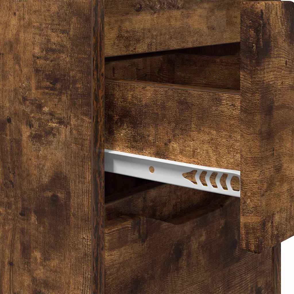 Noptieră Stejar fumuriu 30,5 x 30 x 43 cm Lemn compozit GartenMobel Dekor