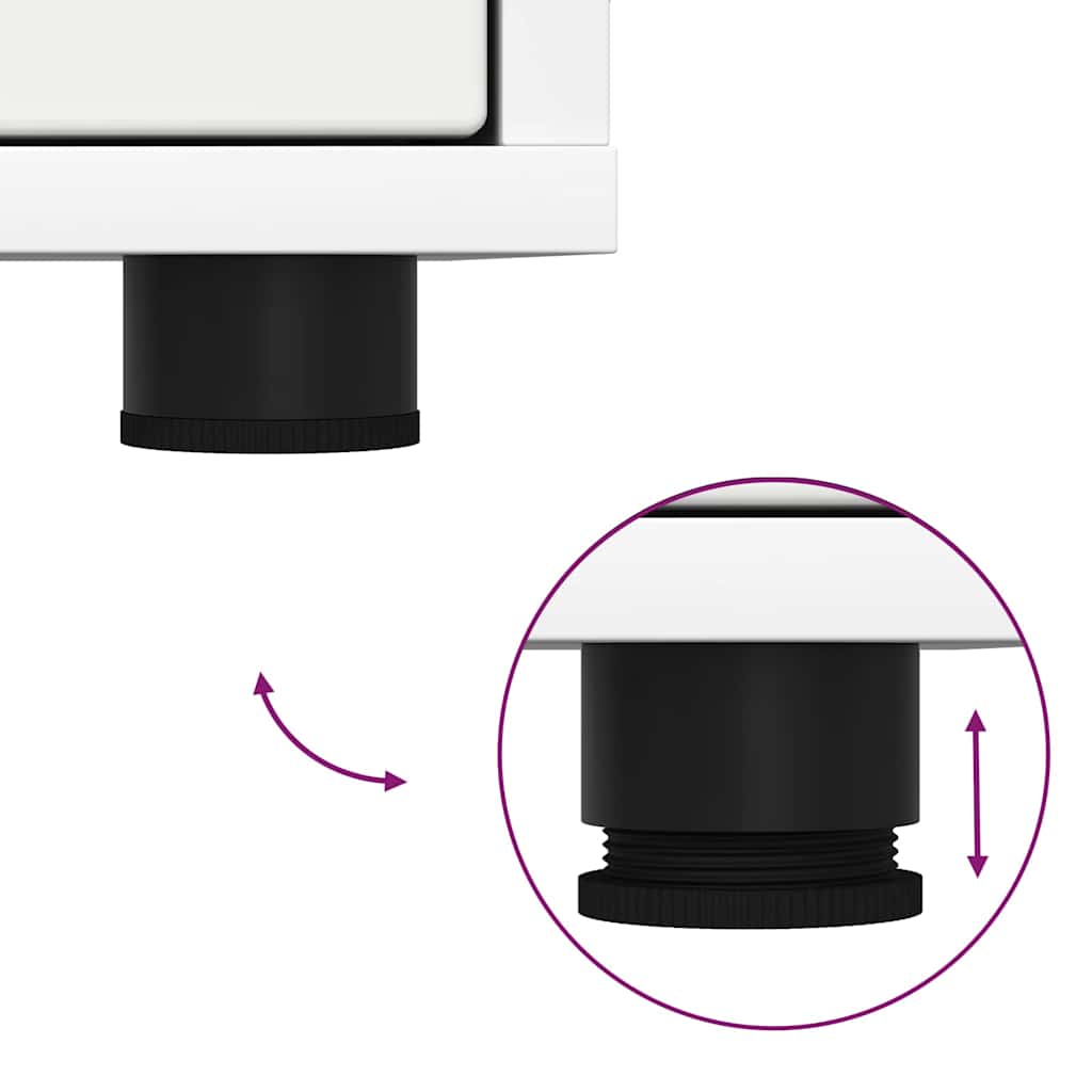 Noptieră cu sertar Alb 30,5 x 30 x 43 cm Lemn compozit GartenMobel Dekor