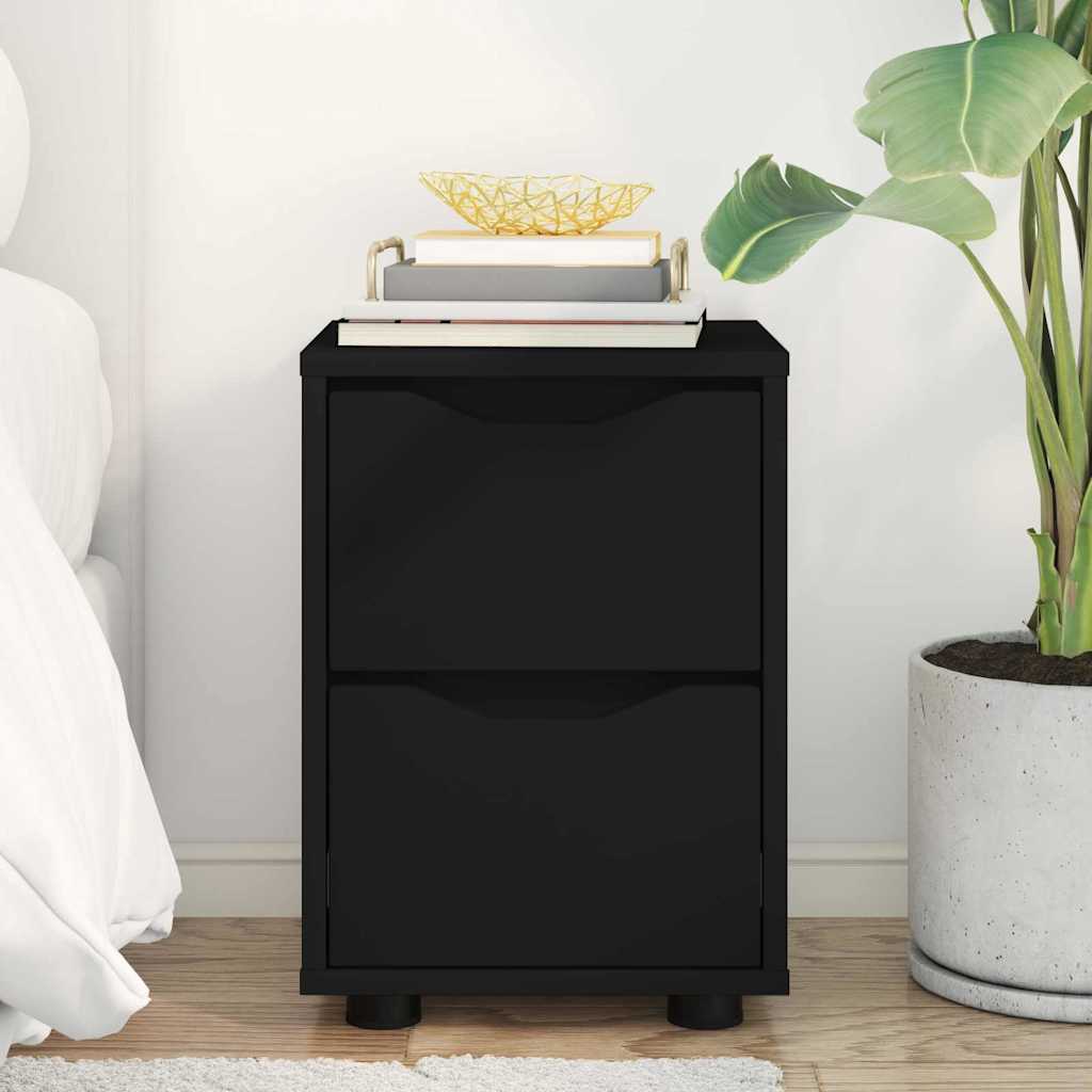 Noptieră cu sertar Negru 30,5 x 30 x 43 cm Lemn compozit GartenMobel Dekor