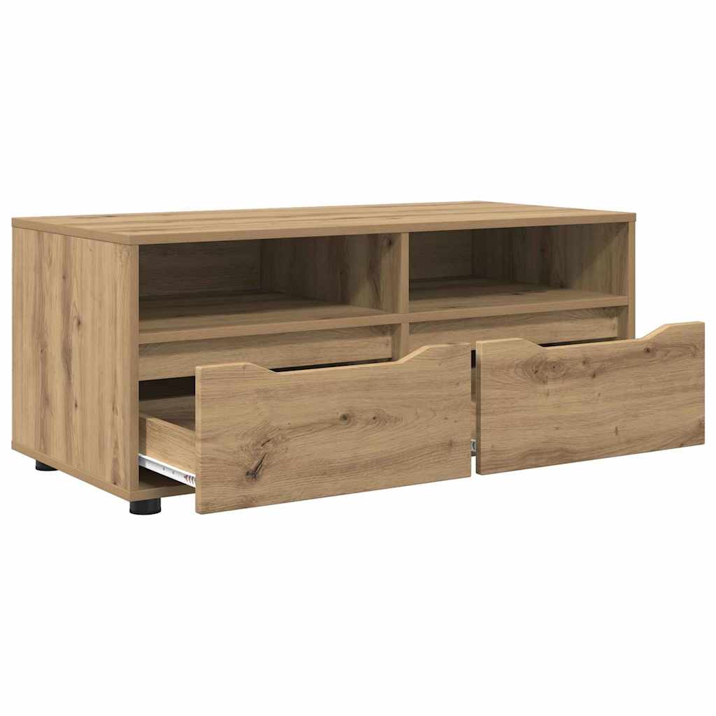 Cabinet TV Stejar Artizanal 100 x 48 x 43 cm Lemn compozit GartenMobel Dekor