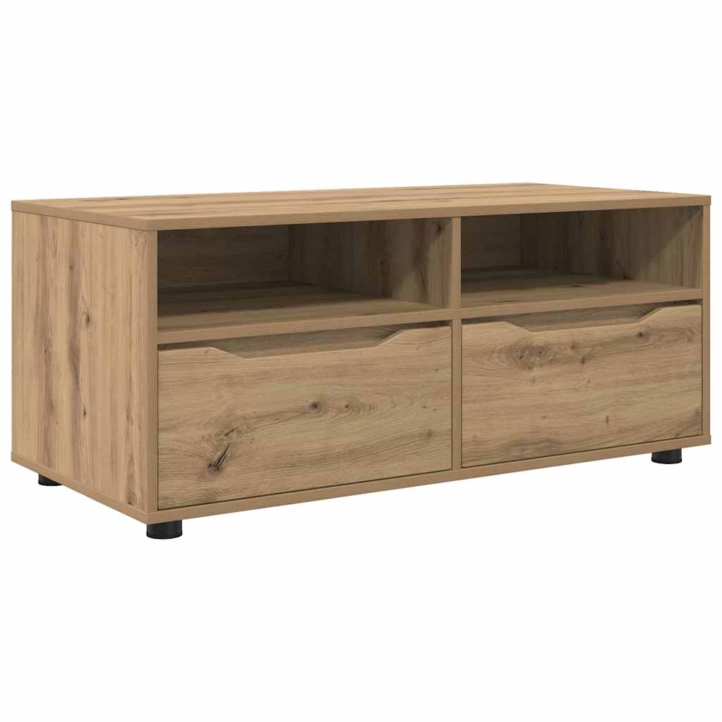 Cabinet TV Stejar Artizanal 100 x 48 x 43 cm Lemn compozit GartenMobel Dekor