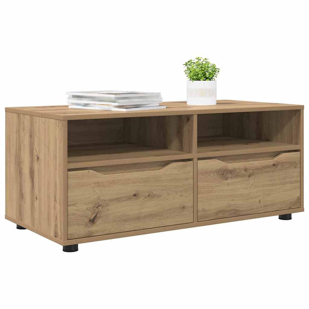 Cabinet TV Stejar Artizanal 100 x 48 x 43 cm Lemn compozit GartenMobel Dekor