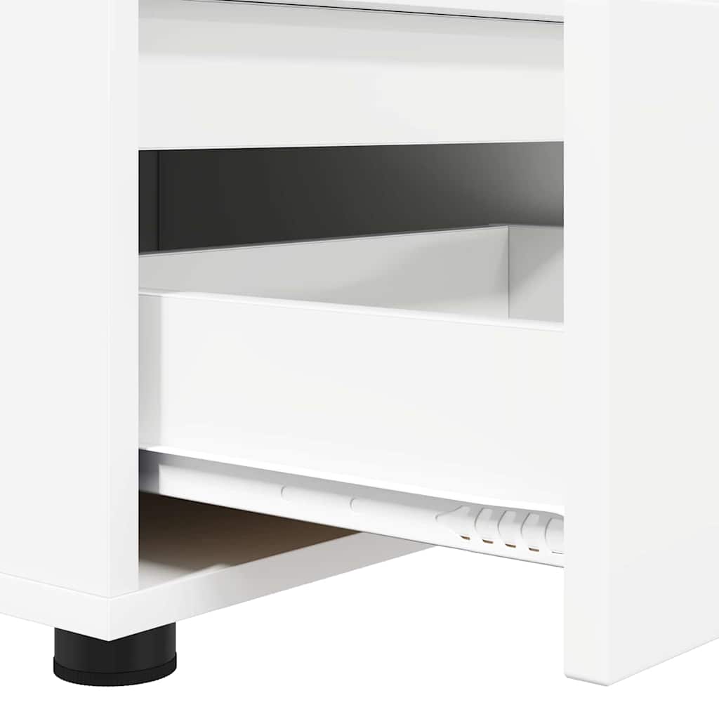 Cabinet TV cu sertar Alb 100 x 48 x 43 cm Lemn compozit GartenMobel Dekor