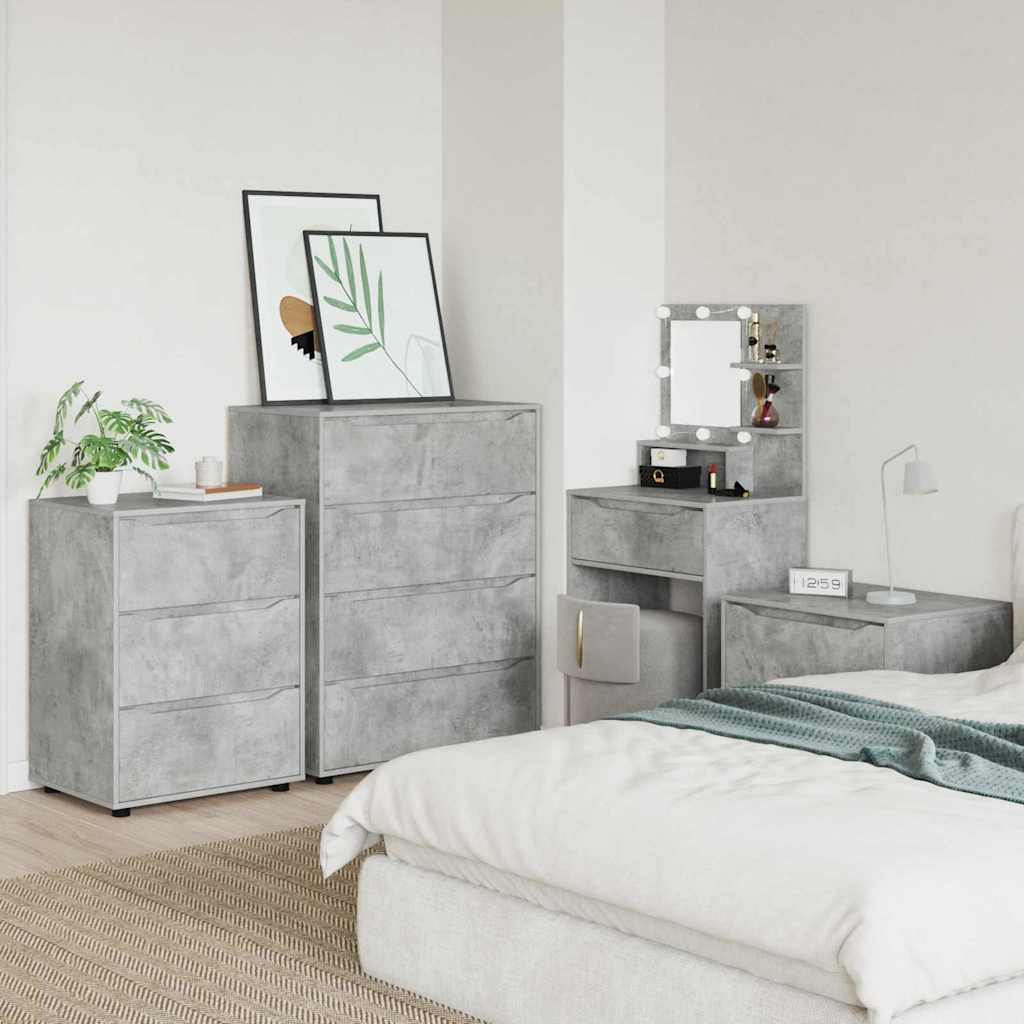 Dulap de depozitare Gri din beton 60 x 48 x 81 cm Lemn compozit GartenMobel Dekor